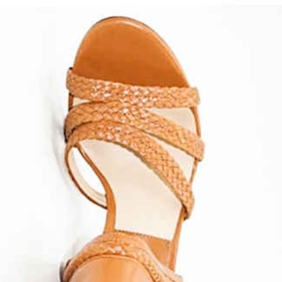 Michael Kors Italian Leather ONE OF A KIND Runway Sample Stacked Heel Sandal NWT - Picture 7 of 8